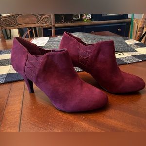 Plum/ burgundy booties size 9